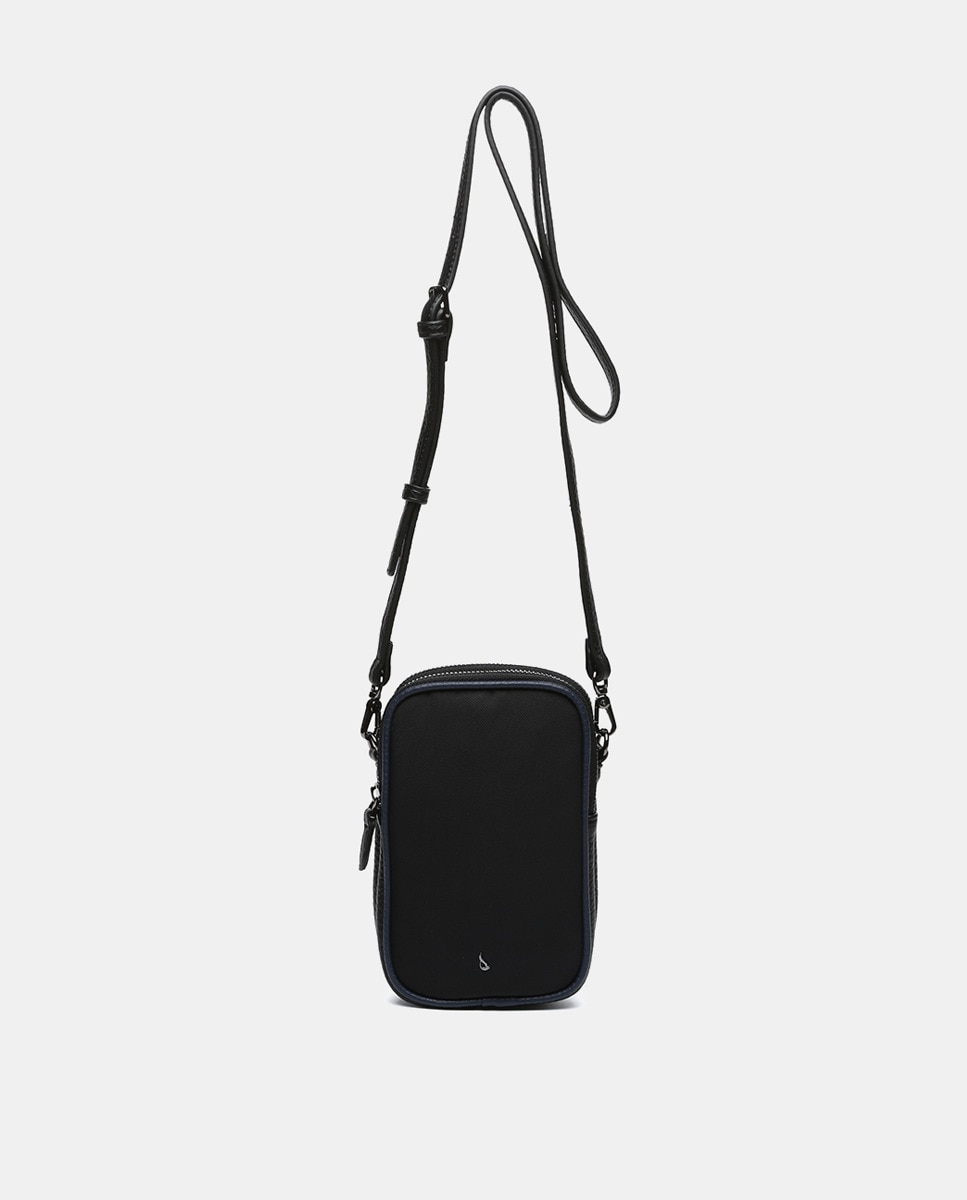 Mala para Telemóvel Oceans Diary em Materiais Reciclados - Preto Preto-1