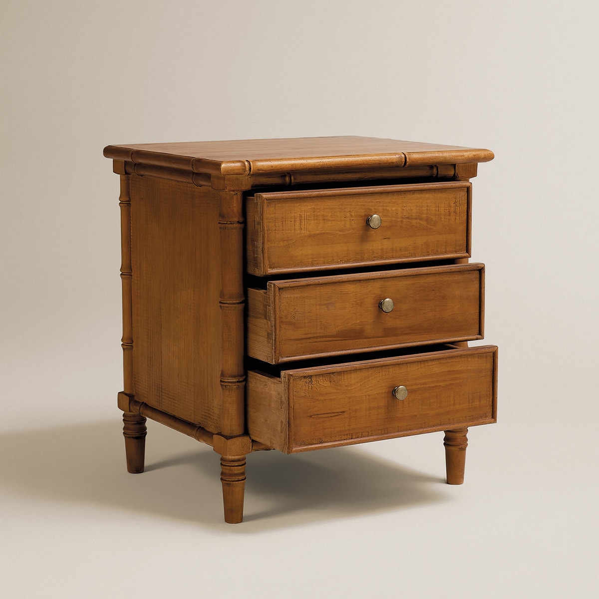 Mesa Auxiliar de Pinho Bamboo Natural-5