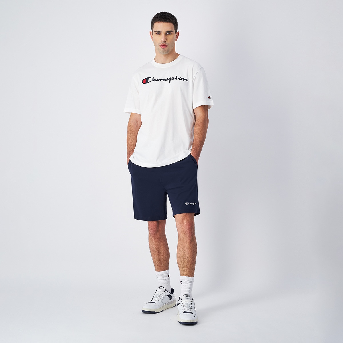 T-shirt de homem Champion Branco-3
