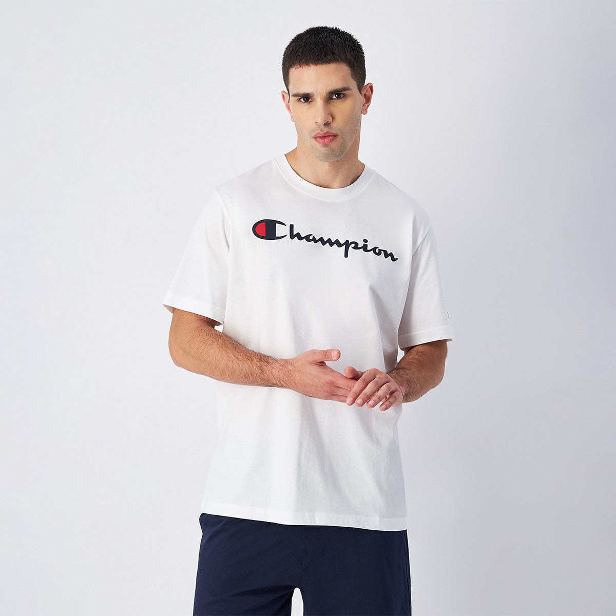 T-shirt de homem Champion Branco-1