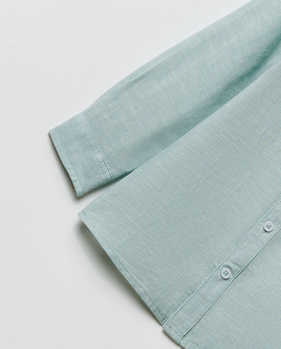 Camisa de Linho Verde-7
