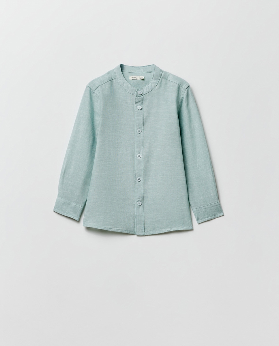 Camisa de Linho Verde-5