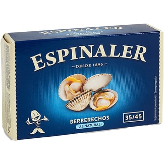berberechos al natural 35-45 piezas lata 63 g neto escurrido - Espinaler