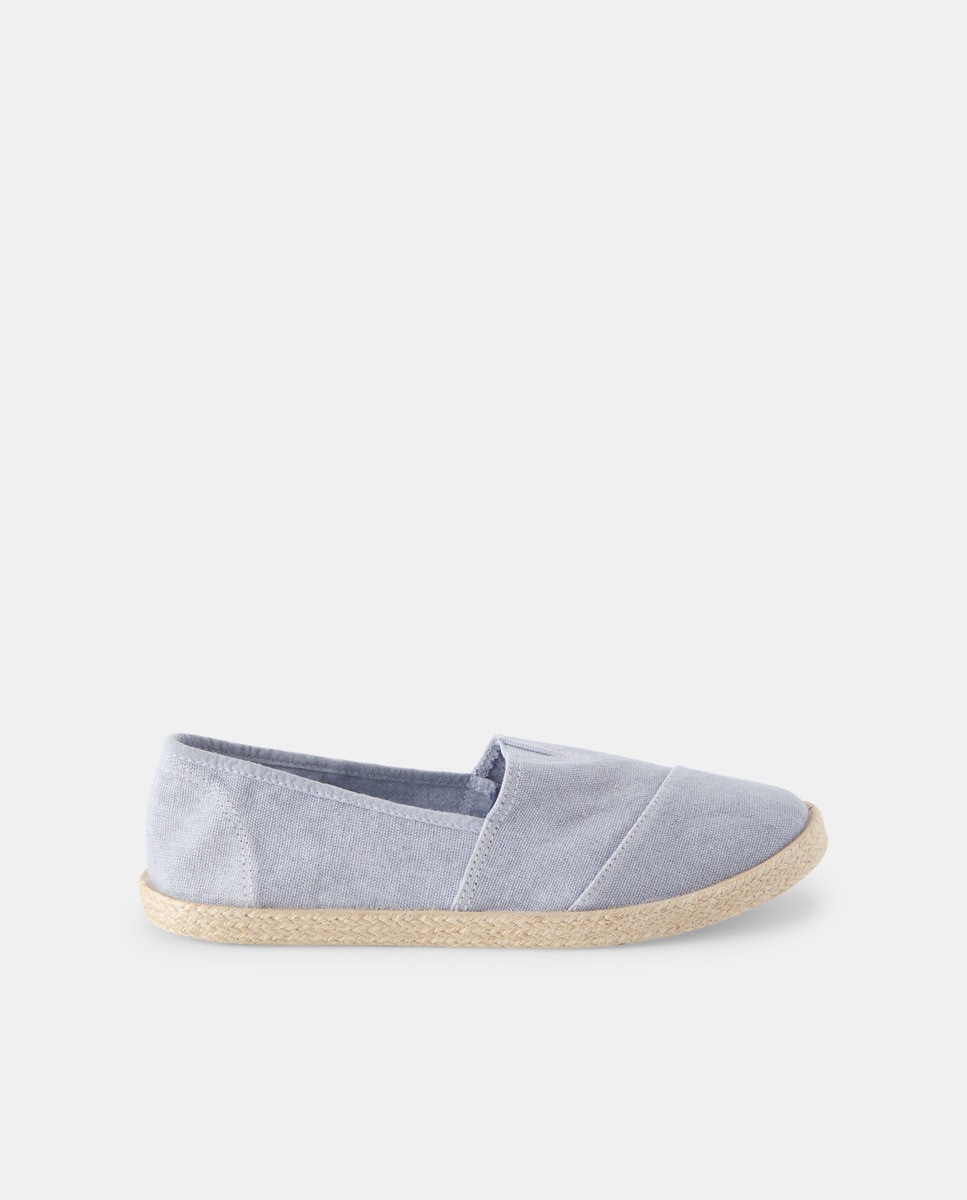 Lona de mujer con detalle yute Azul-1