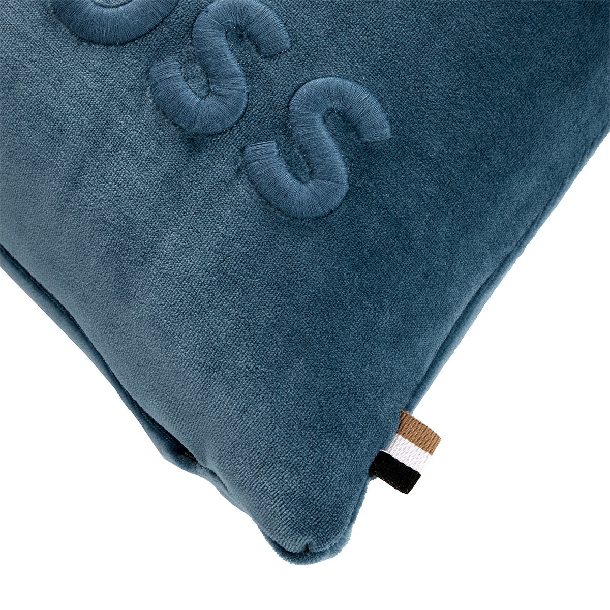 Capa de Almofada Bold Logo em Algodão e Poliéster Denim-2