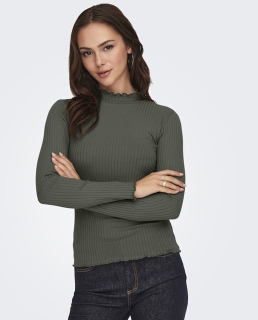 Imagen 0 de Jersey de mujer cuello alto canalé