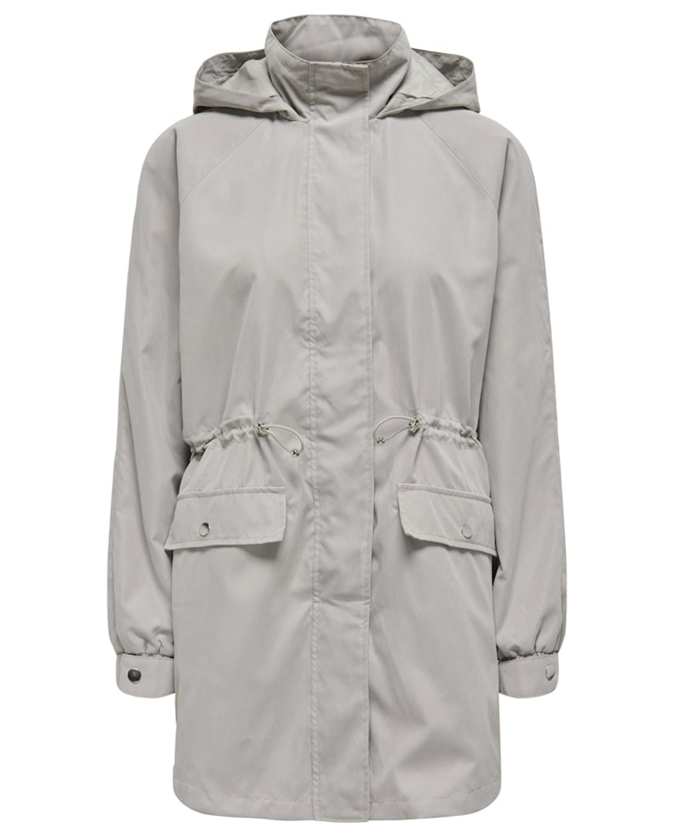 Parka com Capuz e Manga Comprida Cinzento-4