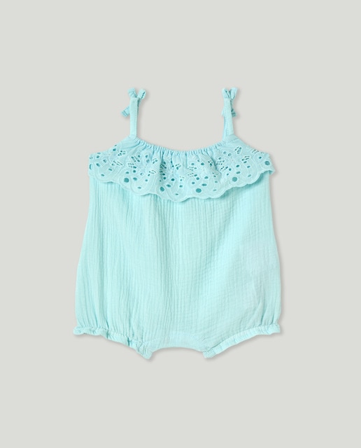 Imagen 0 de Pijama corto de bebé niña con volante