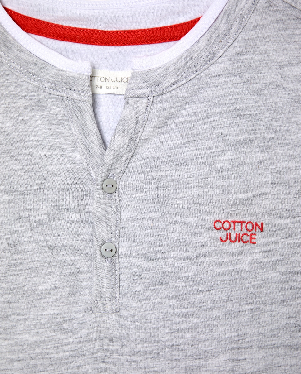 Camisa de Manga Curta Cinzento-claro-5