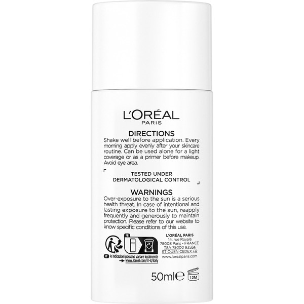 Paris Bright Reveal getöntes Gesichtsfluid gegen Flecken mittlerer Teint Rohr 50 ml mit Niacinamid + LHA SPF50+