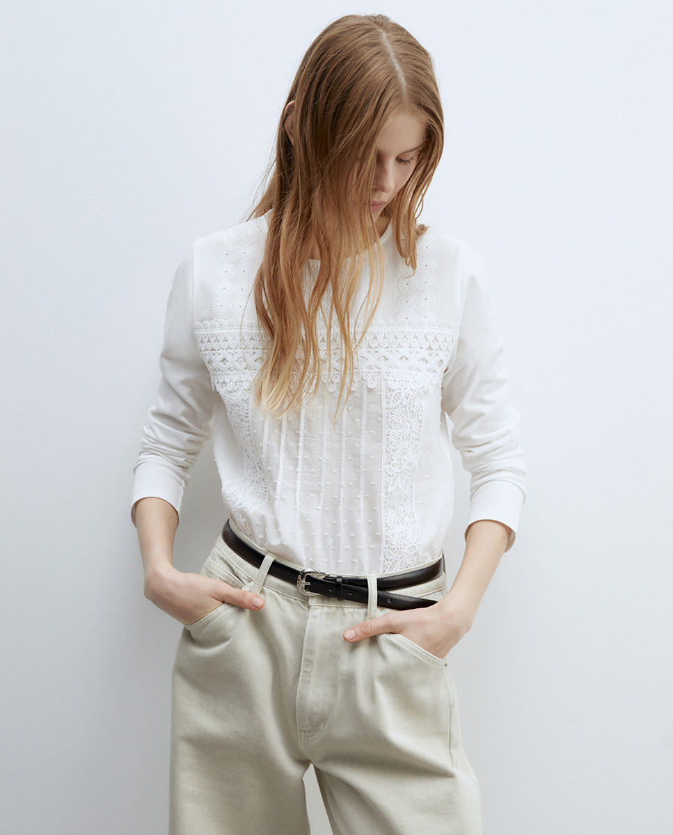 Moda Blusas Sfera El Corte InglÃ©s Corte Inglés Blusa Blanca Mujer