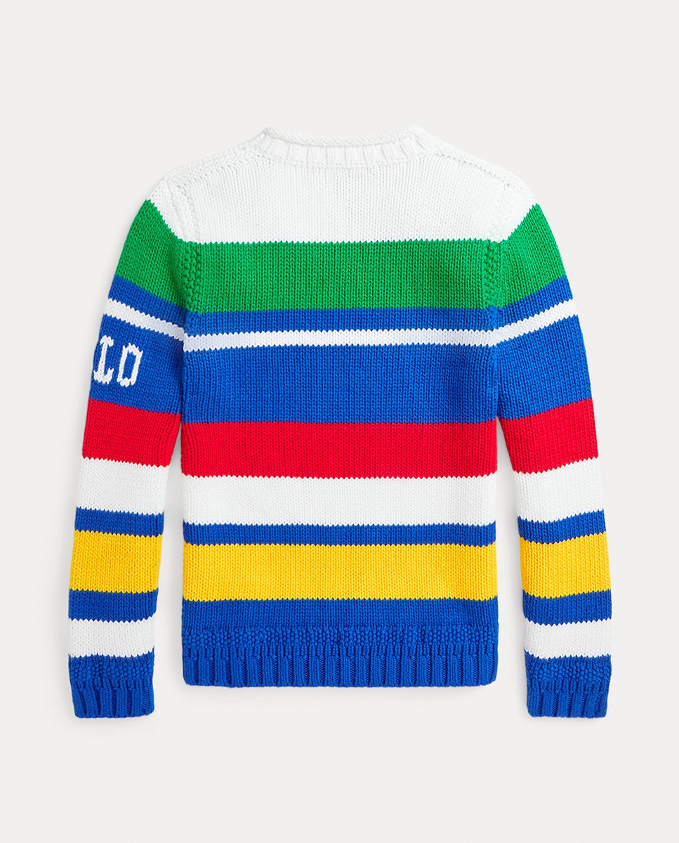 Camisola de Malha de Algodão com Logótipo Polo Multicolor-2