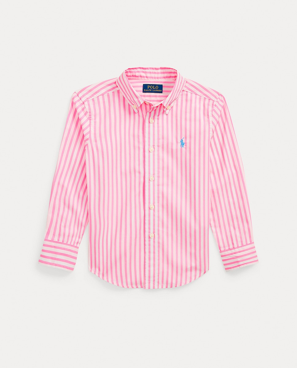 Camisa de Algodão Elástico Rosa-1