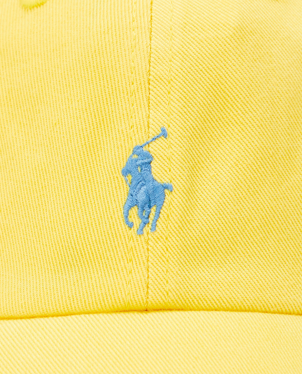 Boné de Criança com Cavalo Bordado e em Algodão Amarelo-3