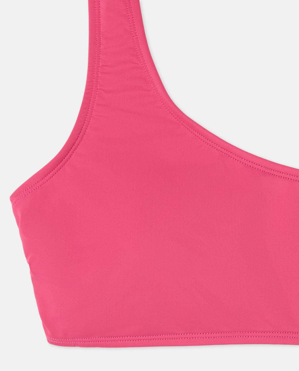 Top de baño asimetrico Fucsia-5