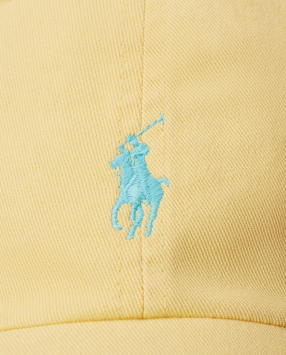 Boné de Algodão com Cavalo Bordado Amarelo-5