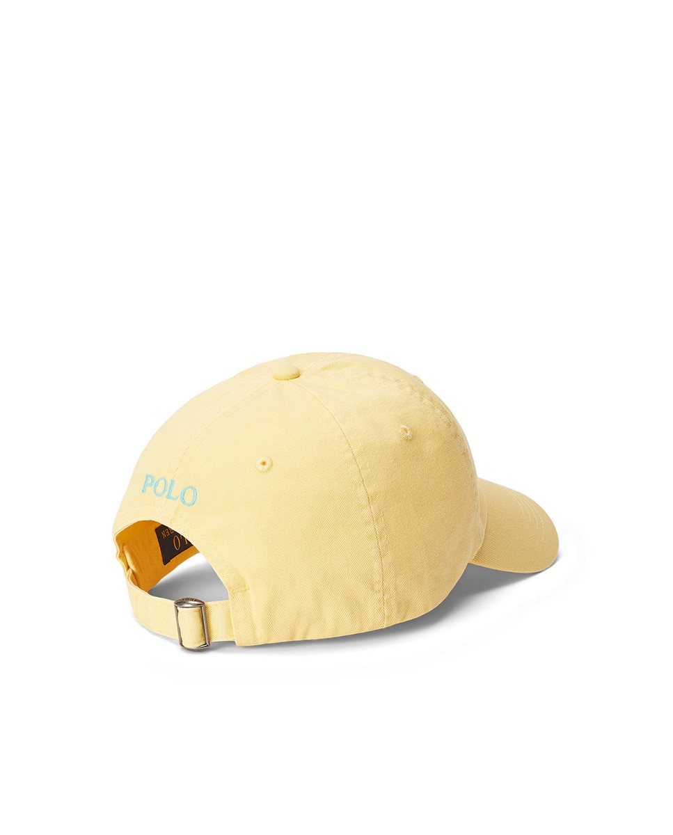 Boné de Algodão com Cavalo Bordado Amarelo-4