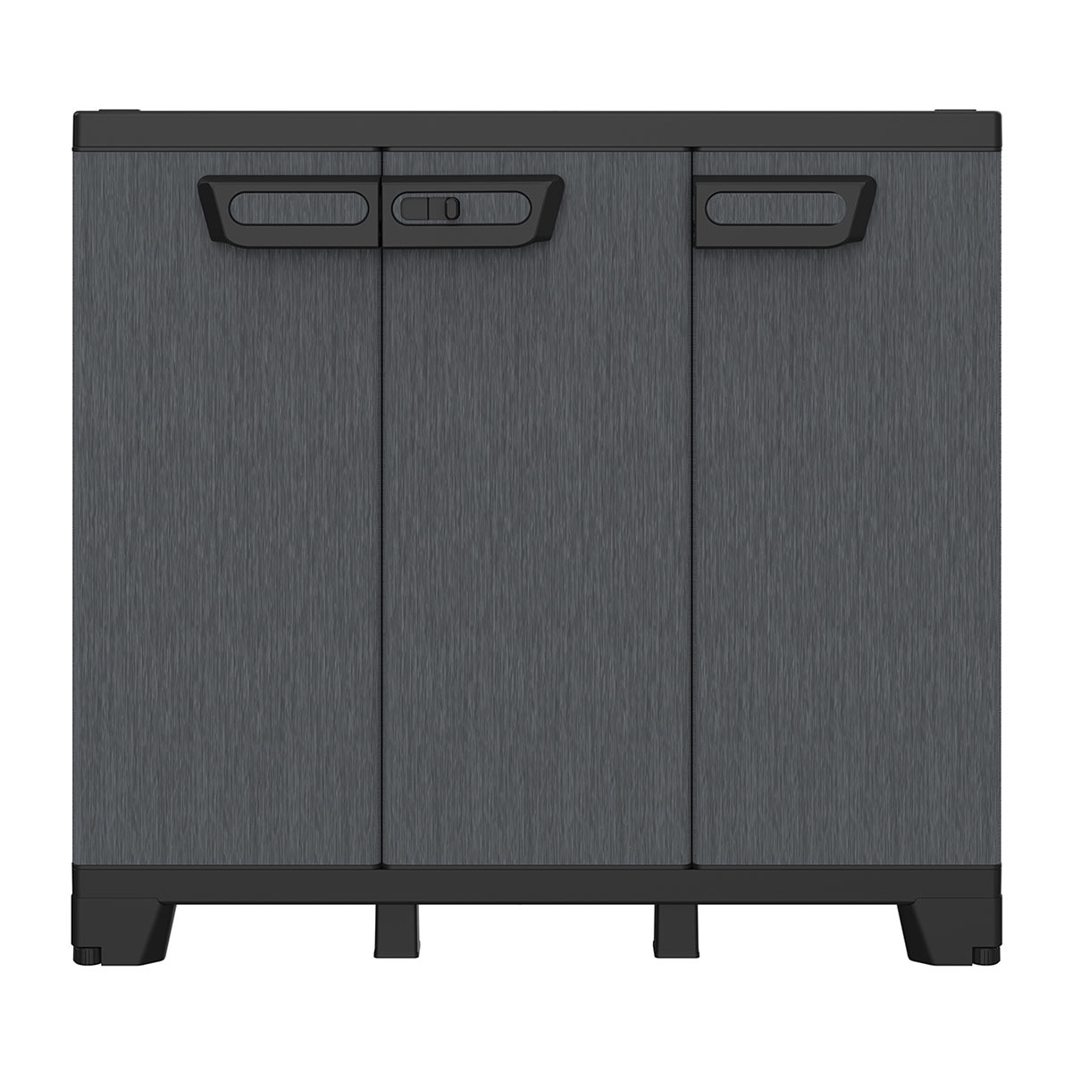 Armário Baixo de Resina 3 Portas Ardesia Antracite-1