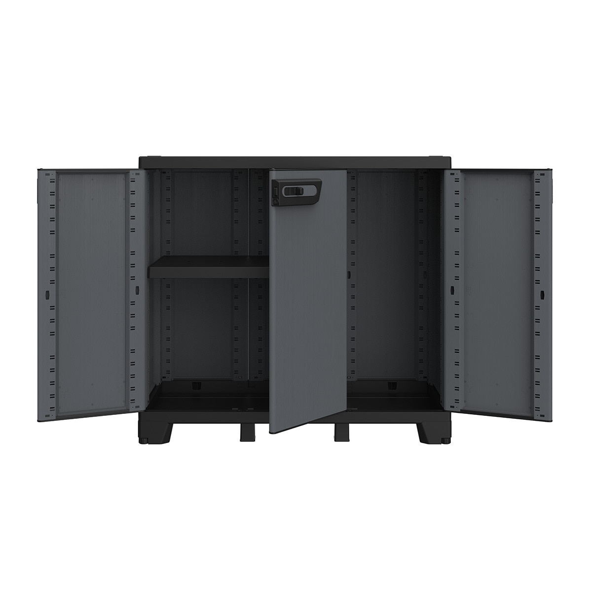 Armário Baixo de Resina 3 Portas Ardesia Antracite-3