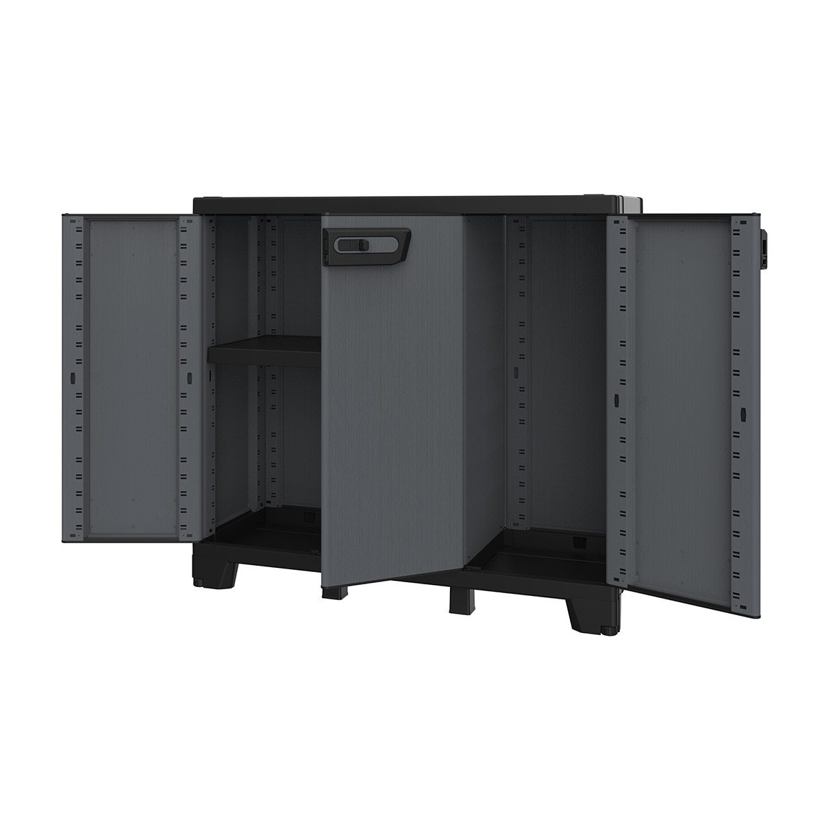 Armário Baixo de Resina 3 Portas Ardesia Antracite-4