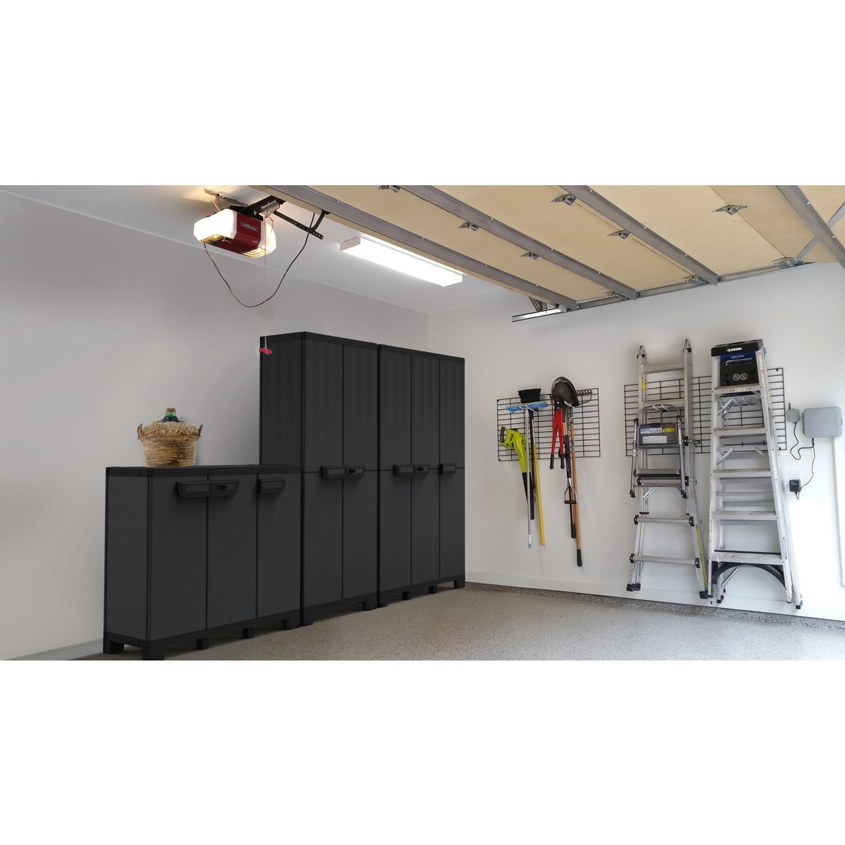 Armário Baixo de Resina 3 Portas Ardesia Antracite-6