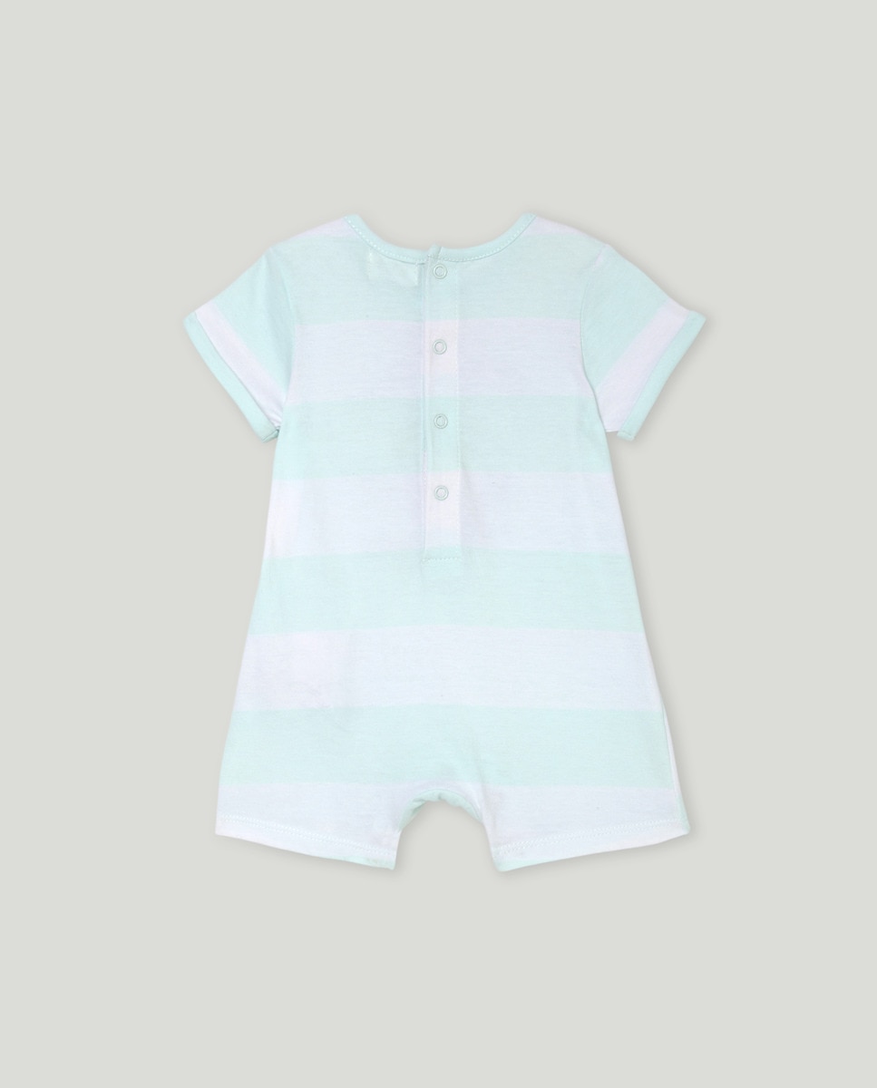 Pijama Curto de Bebé com Fantasia Verde-2