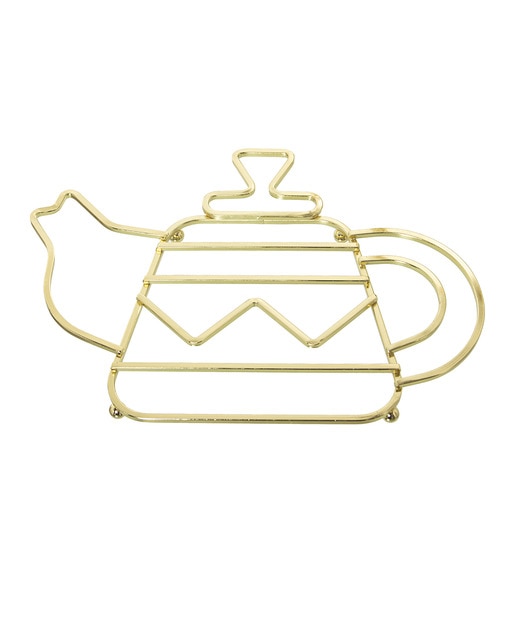 Imagen 0 de Salvamantel metal dorado tetera