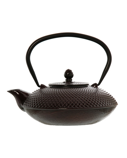 Imagen 0 de Tetera hierro 0,8l marron brillo con filtro acero inox.