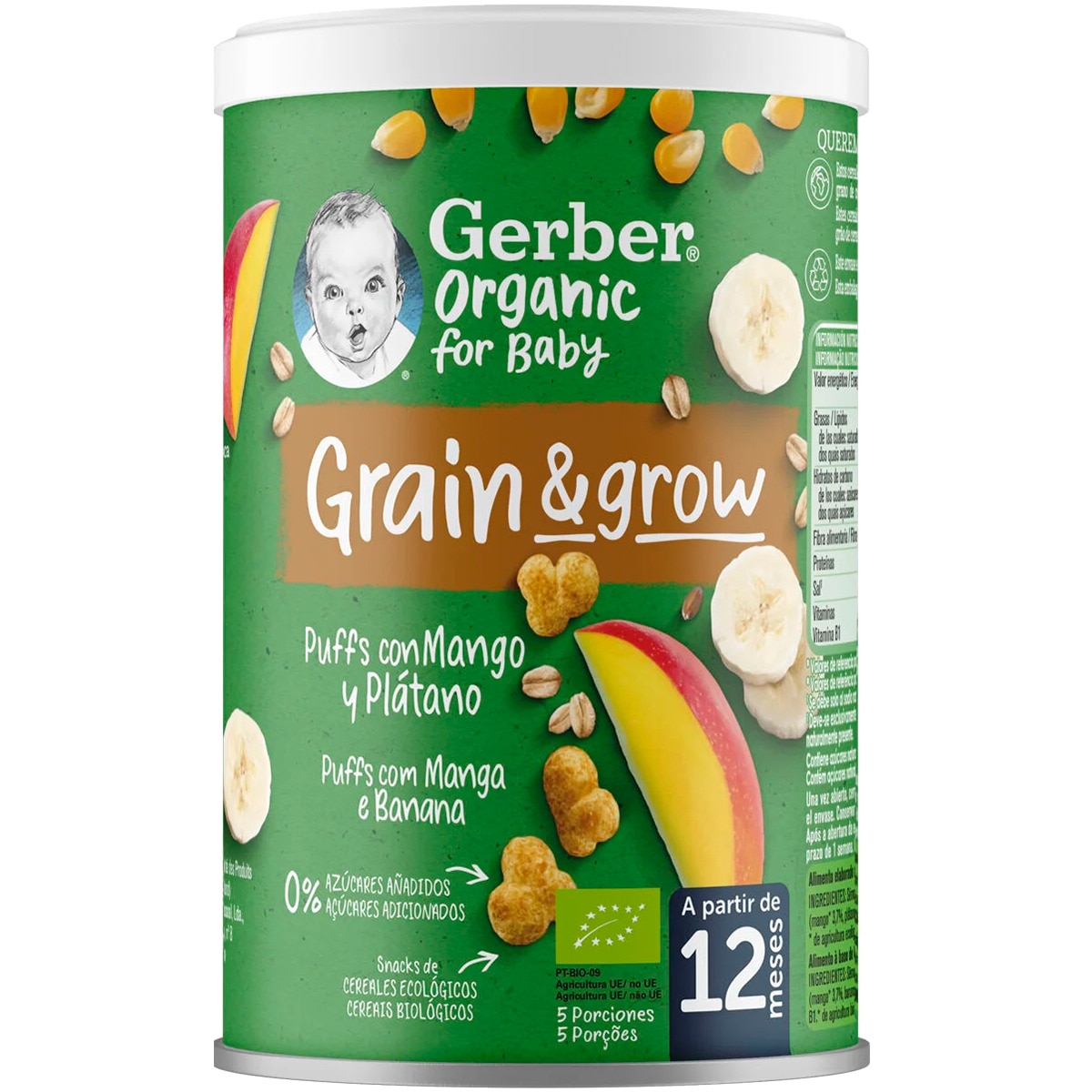 Snack Bio de Manga e Banana embalagem 35 g