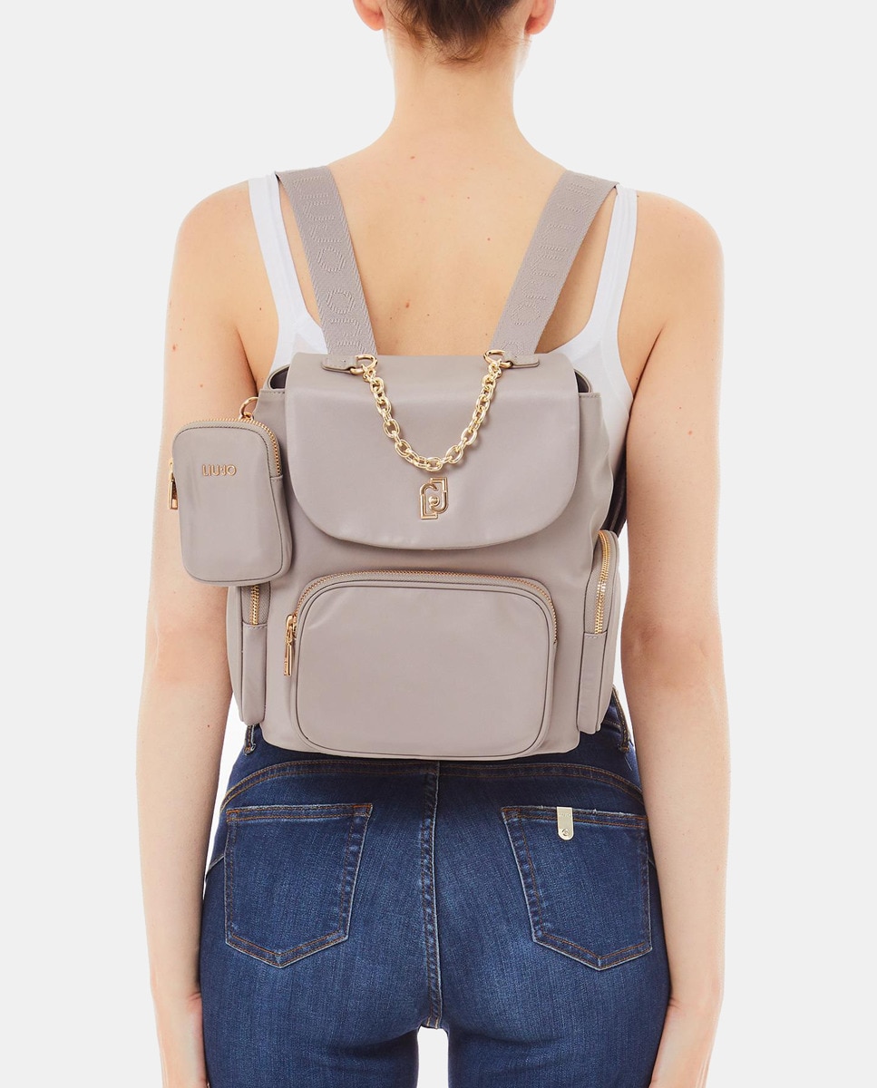 Mochila de nylon Taupe-2