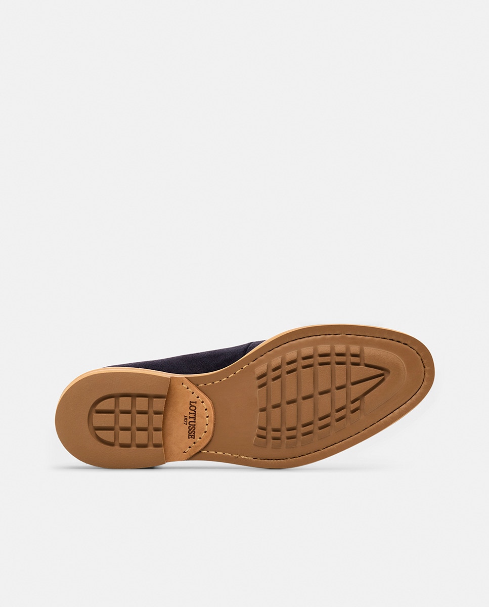 Bluchers Lisos de Camurça Azul-marinho-5