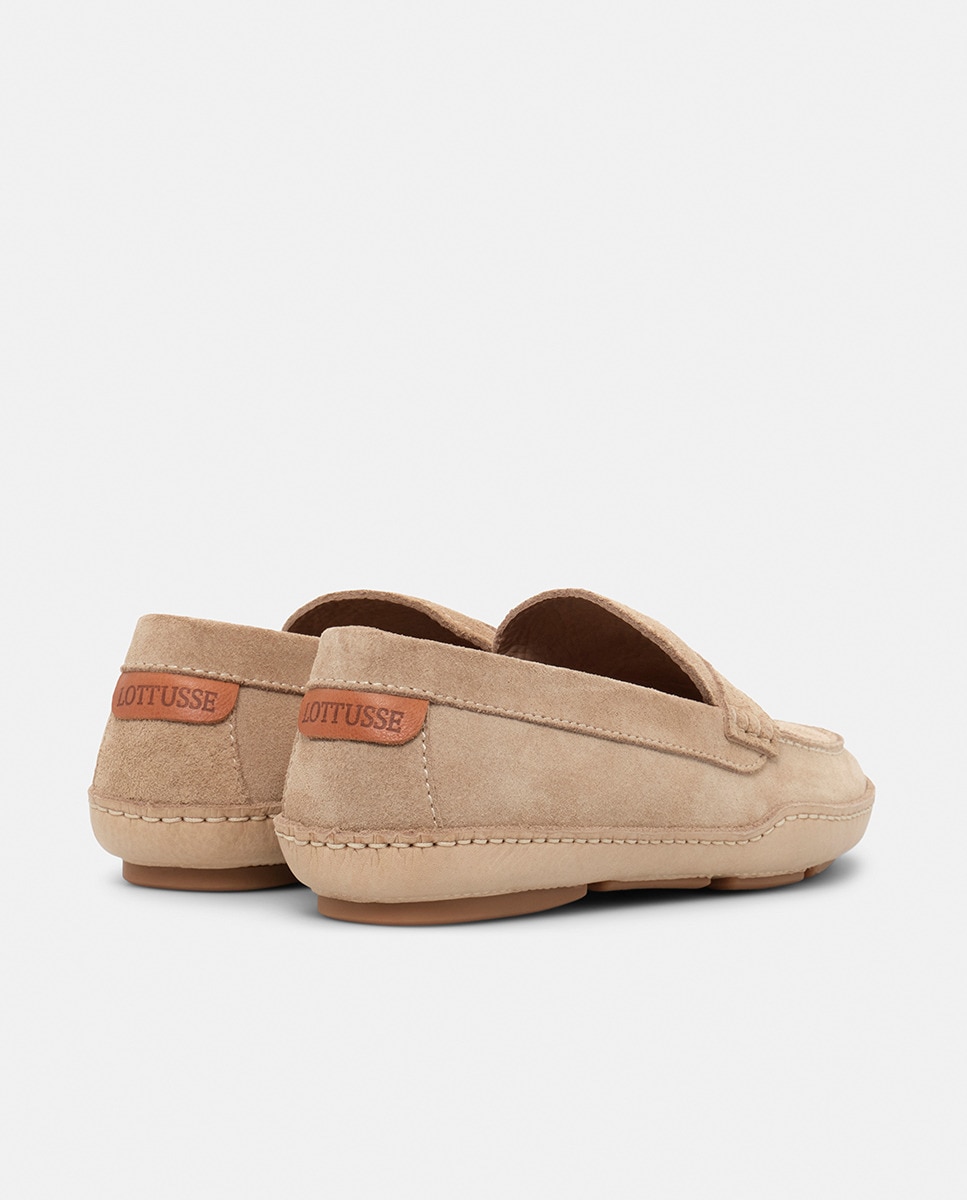 Mocassins de Camurça com Fita Castanho taupe-3