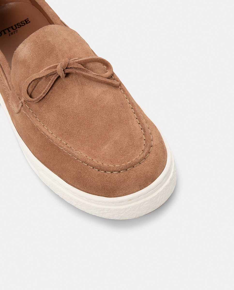 Sapatilhas de Camurça Castanho-claro-4