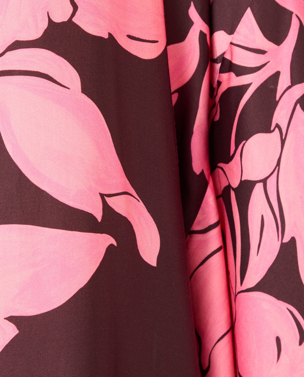 Vestido tipo túnica estampado Rosa-5