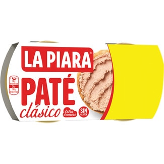 paté clásico extra cremoso sin gluten pack 2 latas 75 g - La Piara