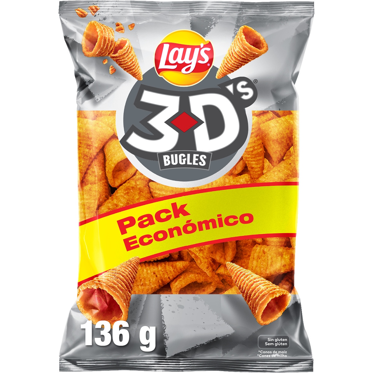 conos snack de maíz sabor original sin gluten bolsa 136 g