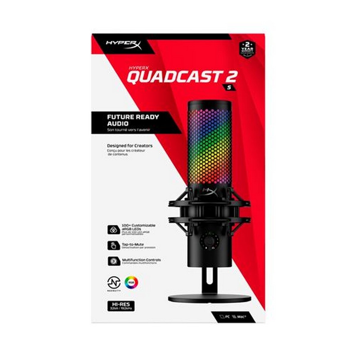 Microfone HyperX QuadCast 2 S - Preto 9