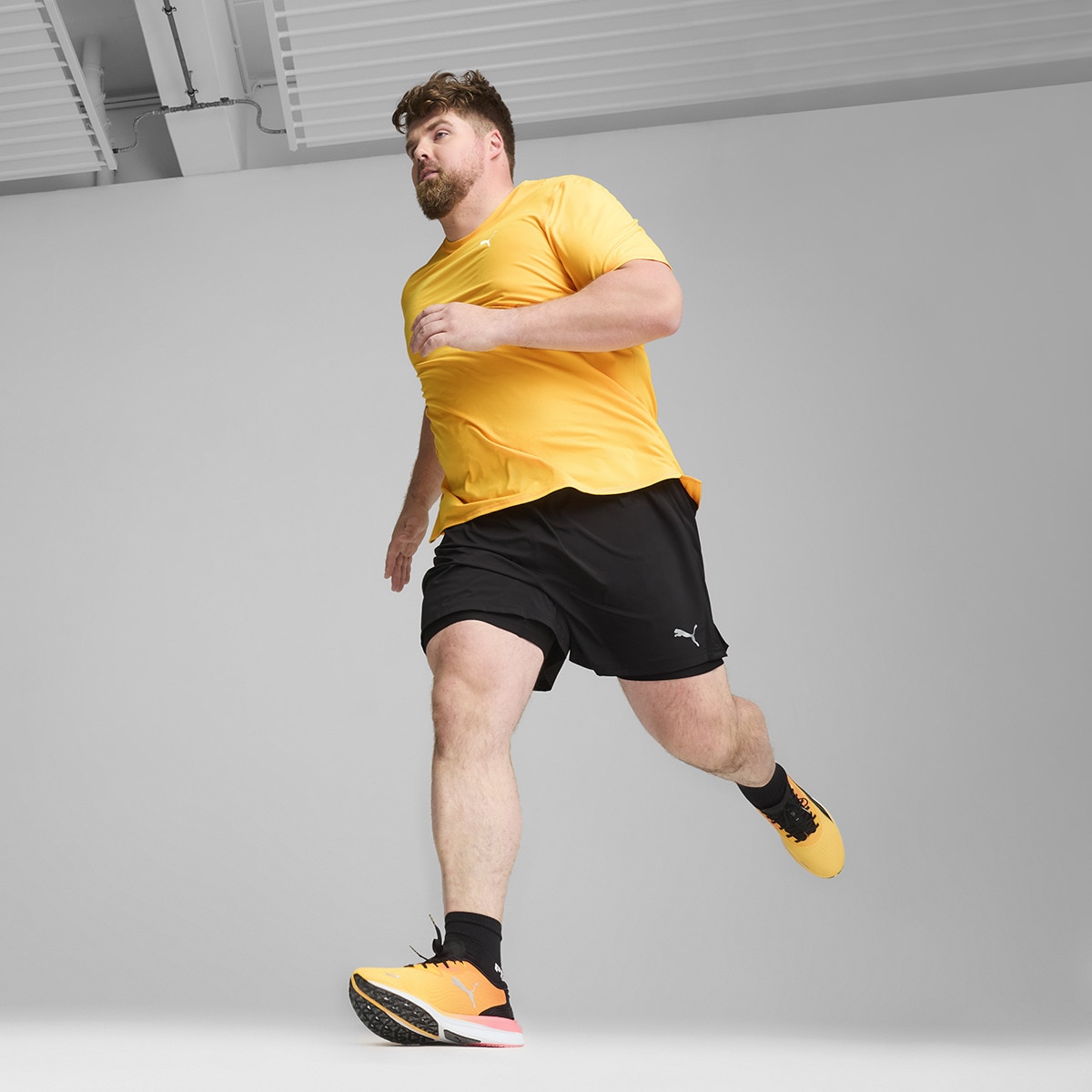 T-shirt de Homem Run Cloudspun SS Tee Laranja-6