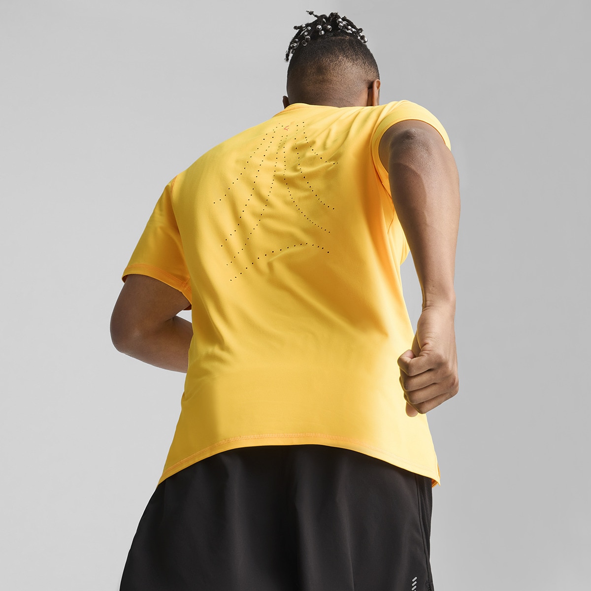 T-shirt de Homem Run Cloudspun SS Tee Laranja-2