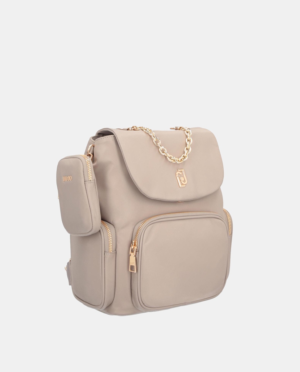 Mochila de nylon Taupe-3