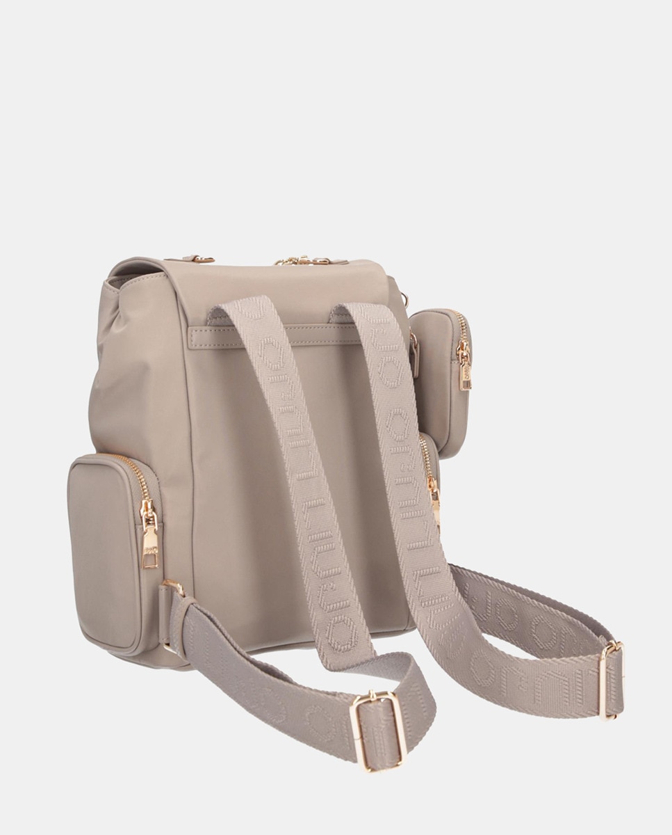 Mochila de nylon Taupe-4