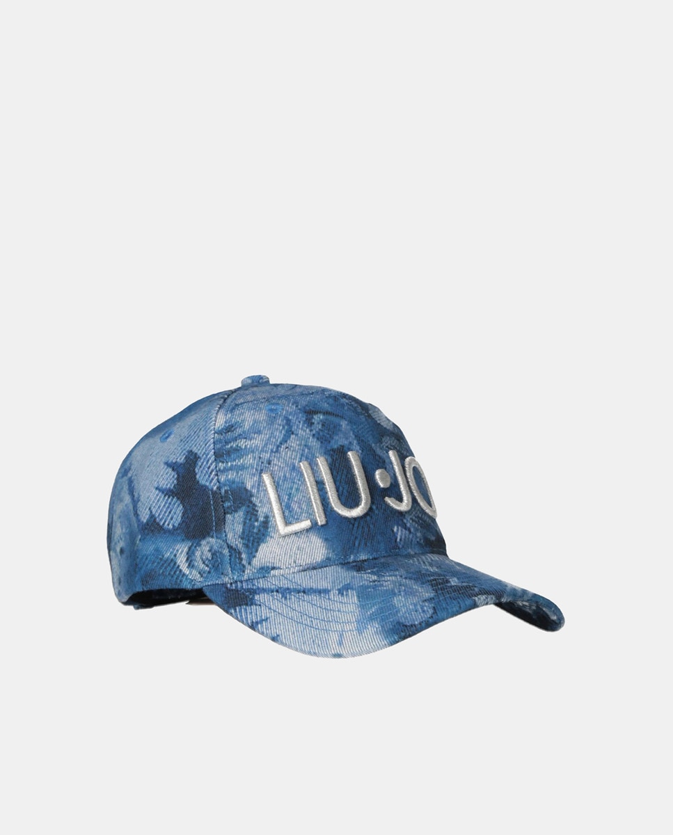 Boné de Ganga com Estampado Floral Azul-2