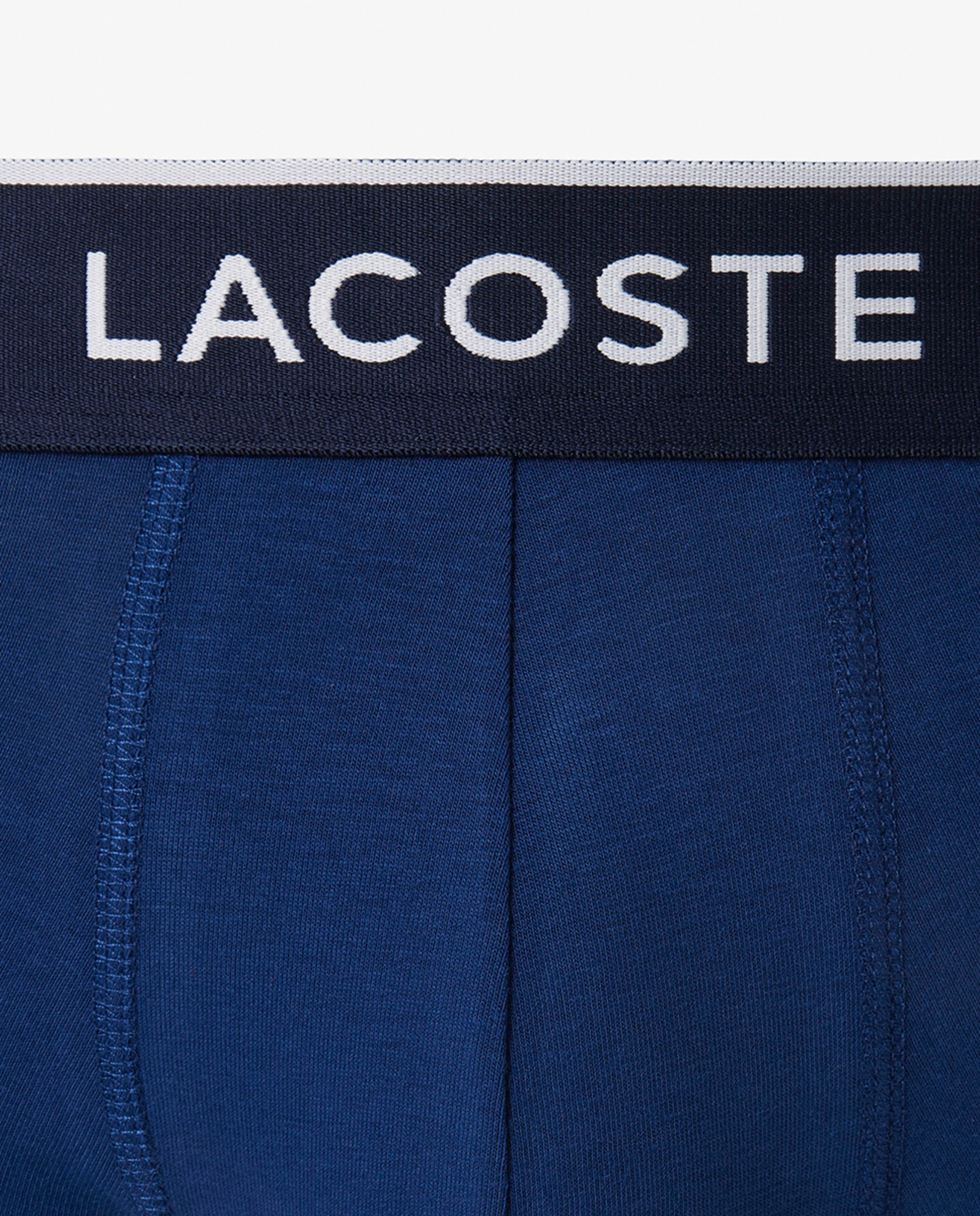 Pack de 3 Boxers de Algodão Elástico com Logótipo na Cintura Azul-7
