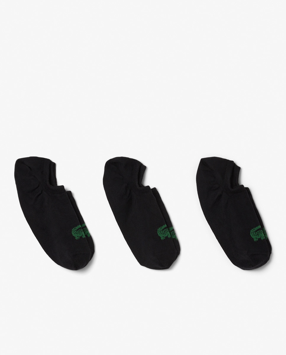 Pack de 3 Pares de Meias Desportivas com Logótipo Preto-1