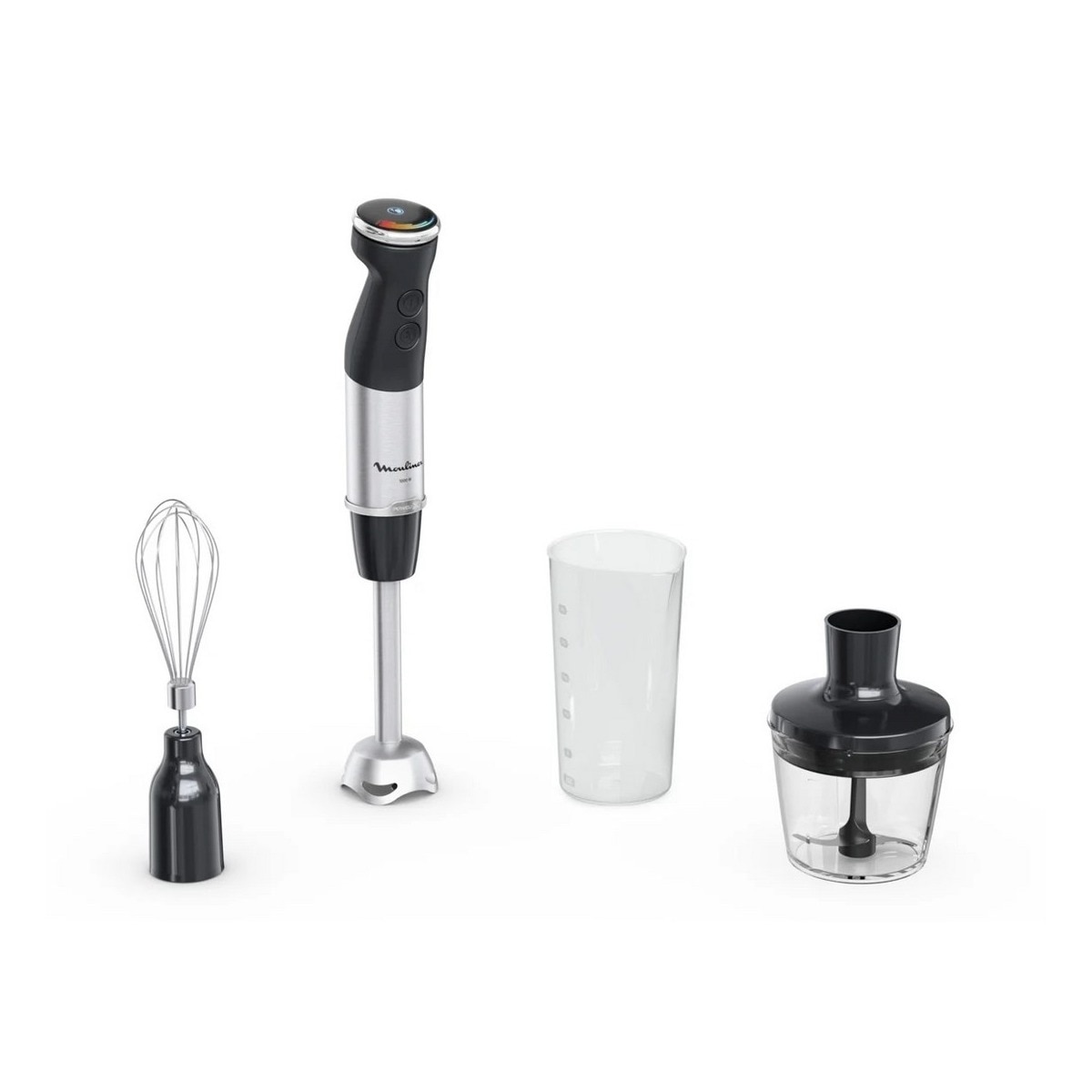 Imagem 0 de Varinha Mágica Moulinex DD673810 Quickchef + 2 Acessórios de 1000 W - Inox e Preto