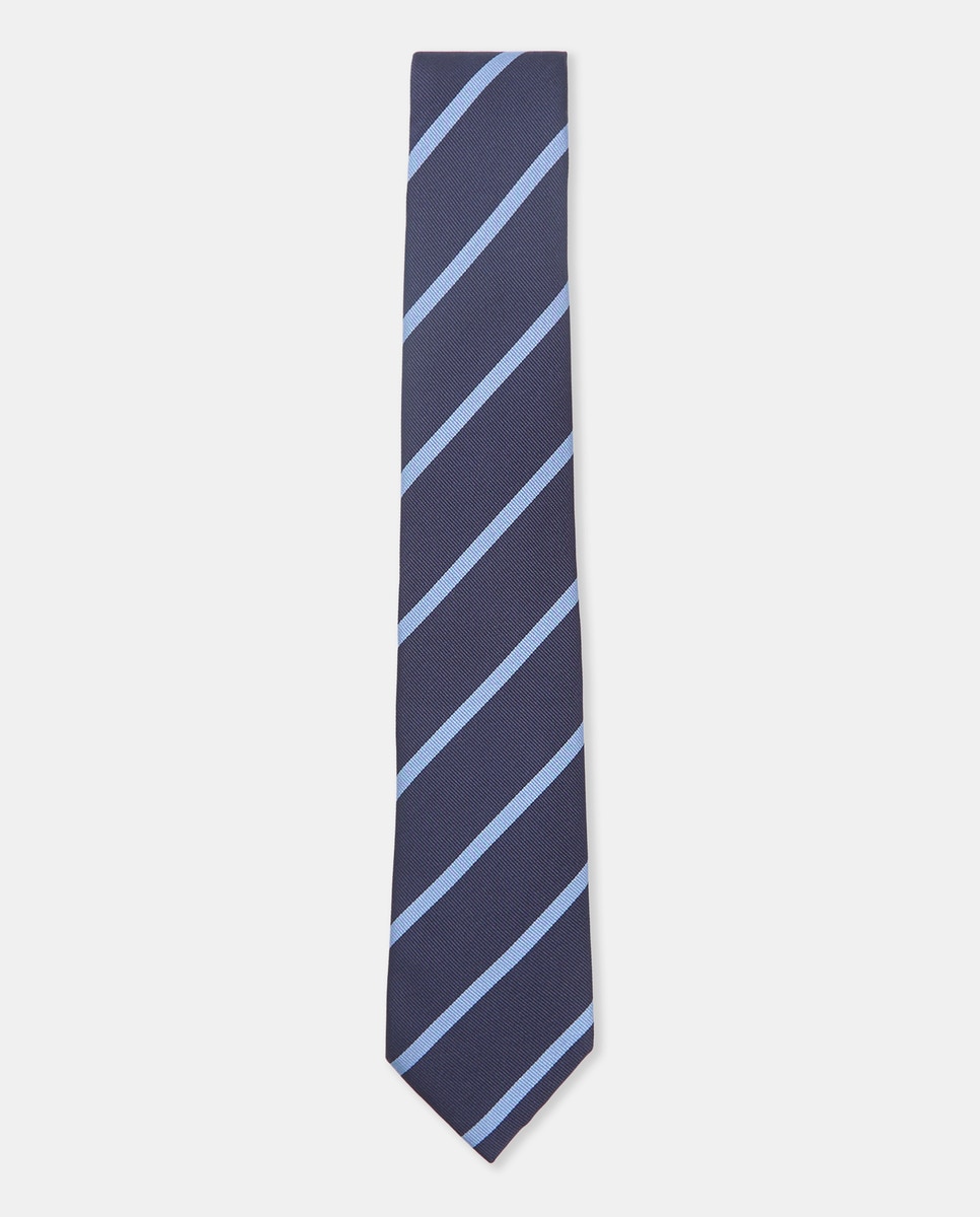 Imagen 0 de Corbata hombre rayas oblicuas pala 8cm Azul marino