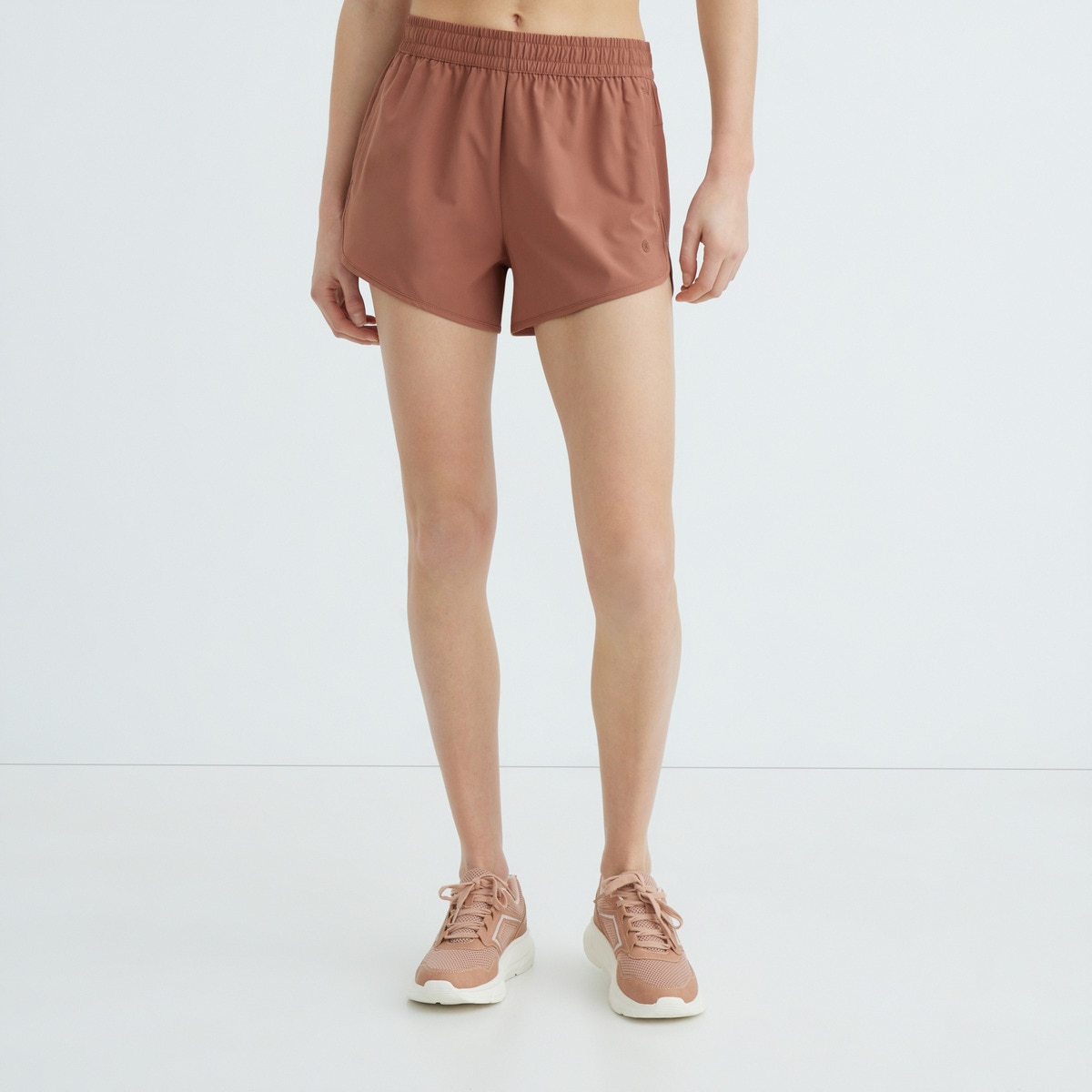 Pantalón corto running mujer Marrón-2