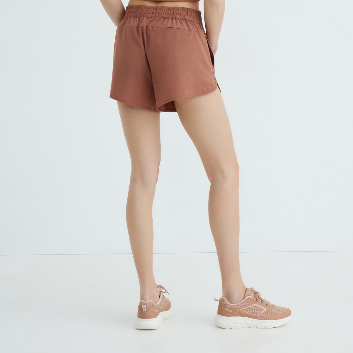 Pantalón corto running mujer Marrón-3