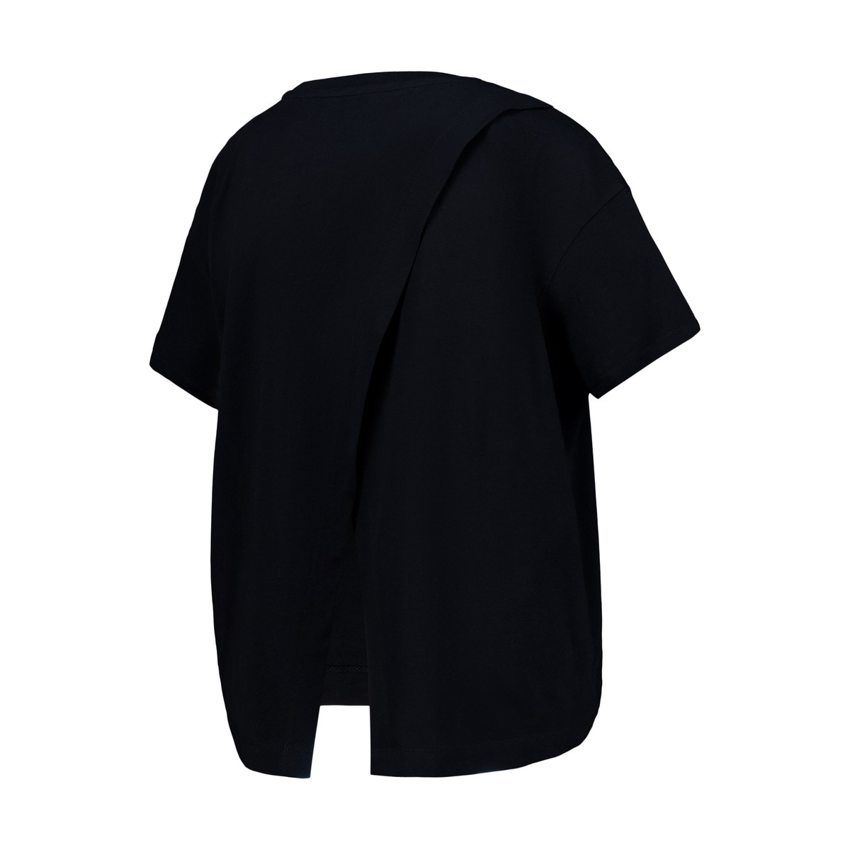 Camiseta apertura espalda Negro-5