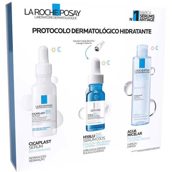 Box Cicaplast B5 ultra-resistant and ultra-moisturising serum doser 30 ml + 50 ml micellar water + 5ml eye serum